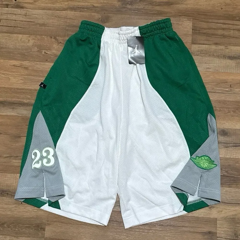 2005 Air Jordan 23 Mesh Green White Basketball 143853-102 Shorts